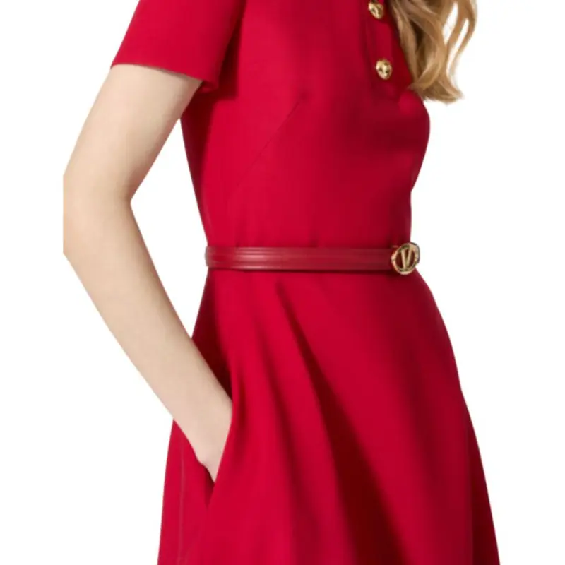 Valentino Short-Sleeved Dresses Women's Red-4