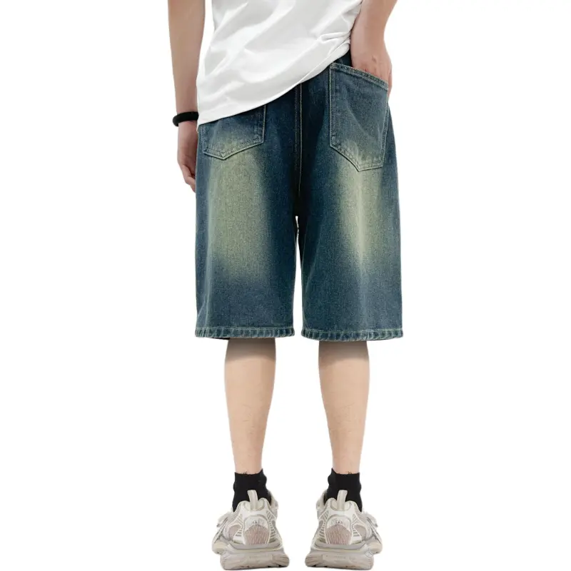7 SEVFUN Denim Shorts Unisex Nostalgic Green-1