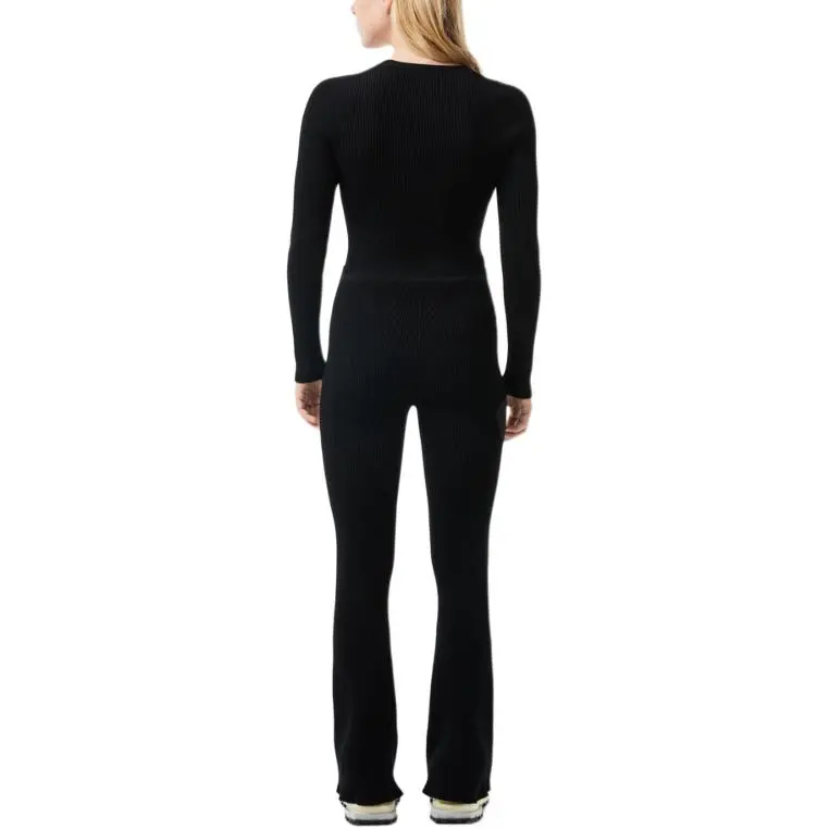 LACOSTE Logo appliqué Ribbed Trousers-3