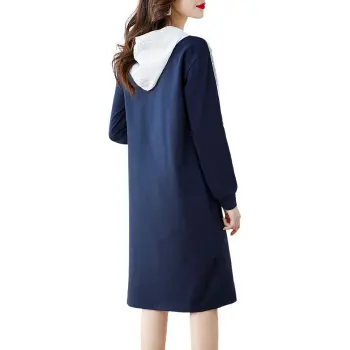 XWI Long Sleeved Dresses Women's Royal Blue