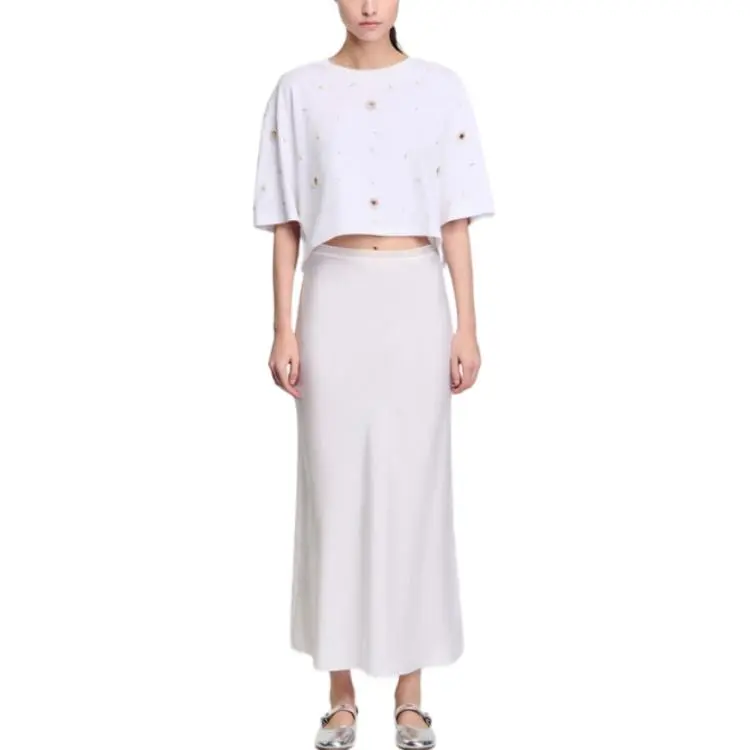 Sandro Pearl detail T shirt-3
