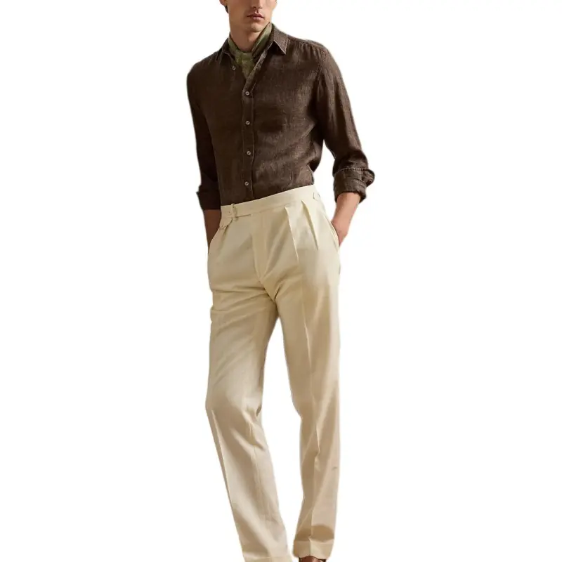 Ralph Lauren Purple Label Shirt Men's Chestnut Brown-4