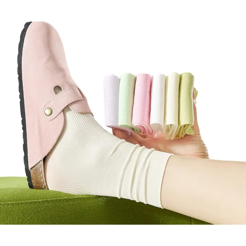Temooues Mid Calf Socks Women's 5 Pack-4