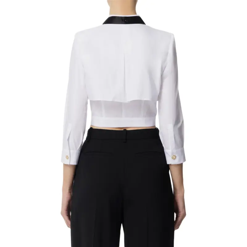 Elisabetta Franchi Bow Tie Poplin Shirt-2