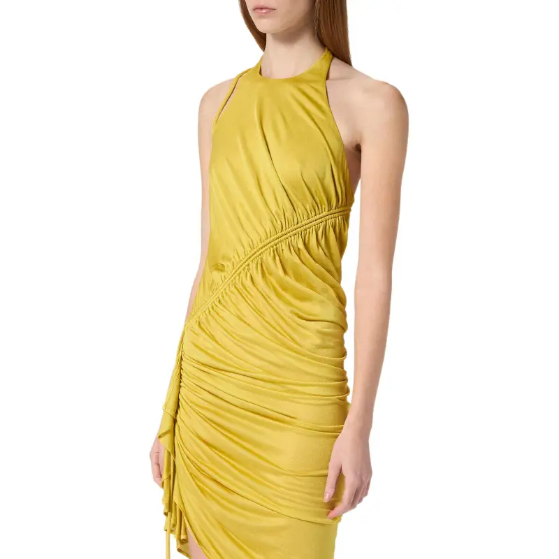 Blumarine Sleeveless Dress Women's Yellow-4