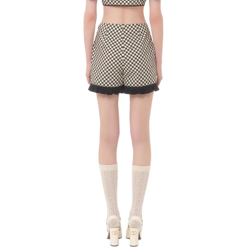 Valentino SS25 Casual Shorts Women's Black White-3