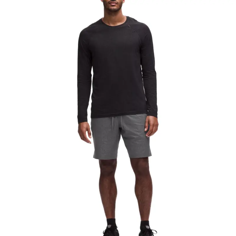 Lululemon Zeroed In Sports Shorts 9' Men's Asphalt Gray Mixed Color Diamond Textured Print-1