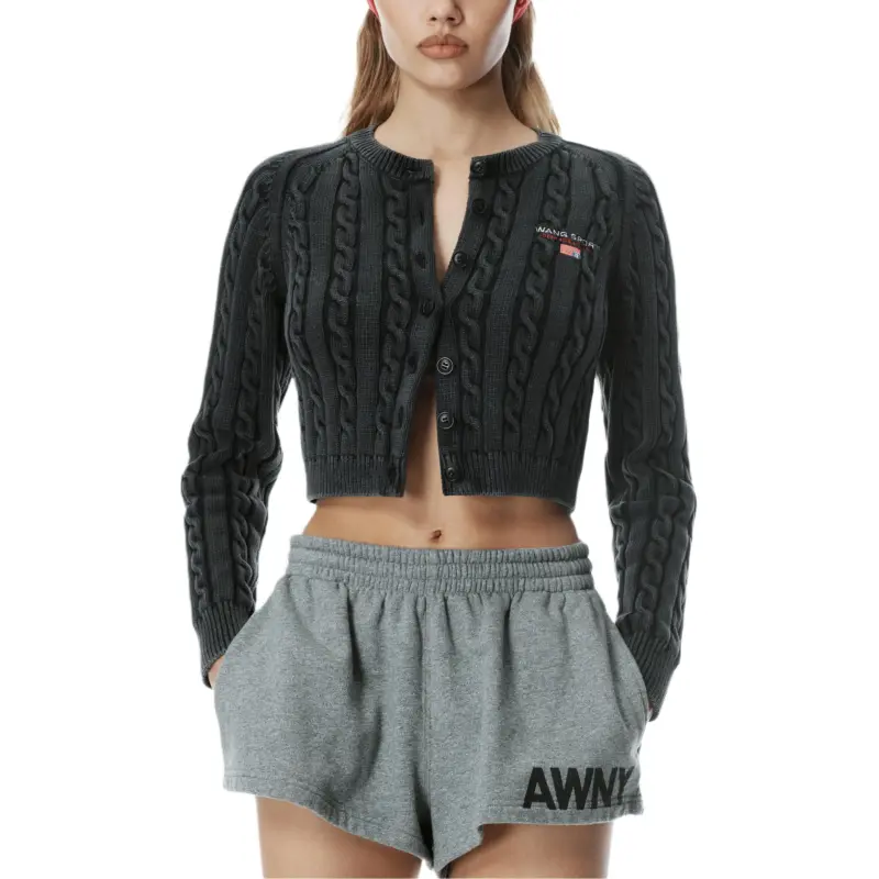 Alexander Wang Graphic Running Shorts Grey-1