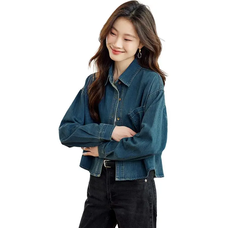 La Chapelle Shirt Women's Denim Blue-1