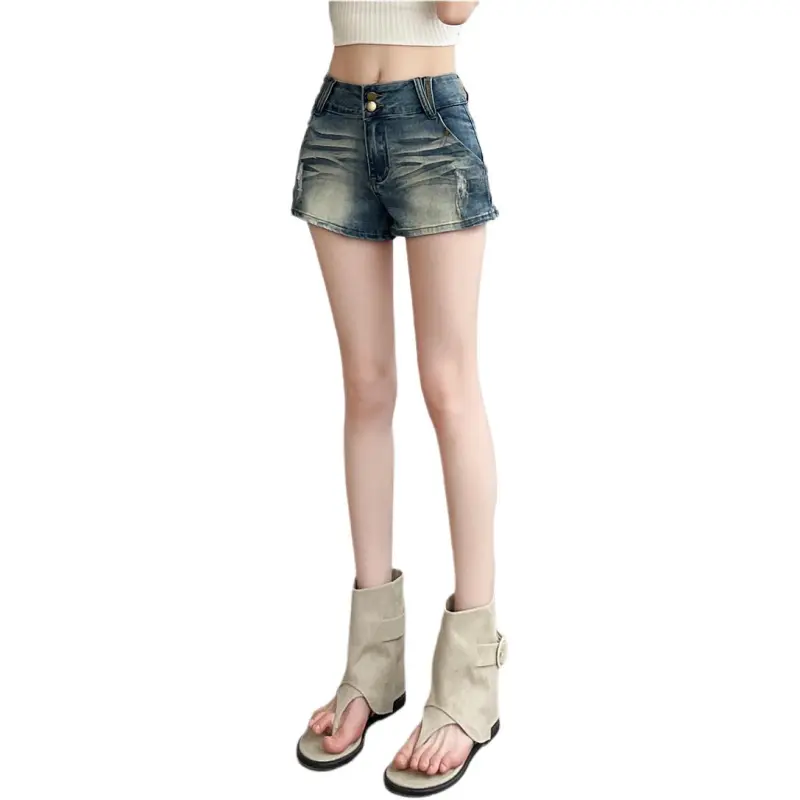 GOSO Denim Shorts Women's Vintage Blue-2