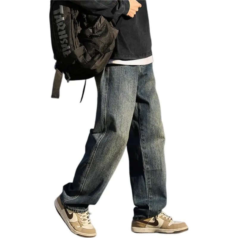 DUATOGE Jeans Men's Vintage Blue -2