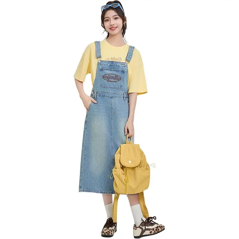 Three Blessings Slip Dress Women's Denim Blue-1