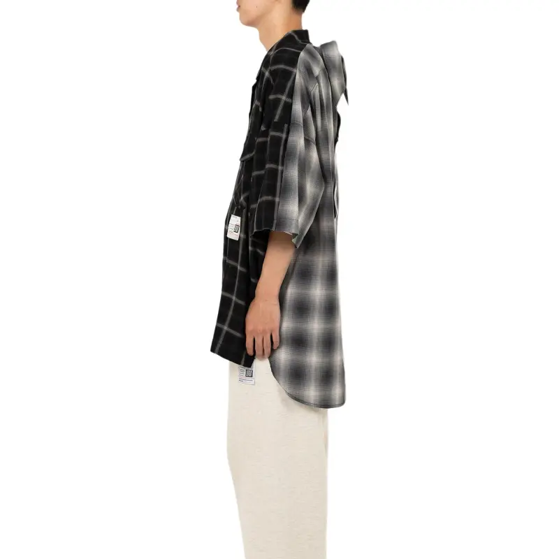 Maison Mihara Yasuhiro Double Layered Check Shirt-7