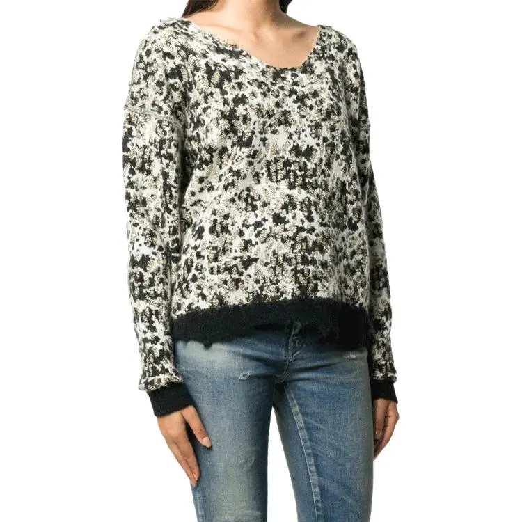 SAINT LAURENT Leopard Print Knit Sweater-2