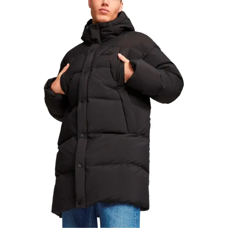 PUMA Long Hooded Down Coat Down Jackets & Coats Unisex Black-2