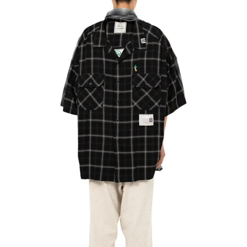 Maison Mihara Yasuhiro Double Layered Check Shirt-5
