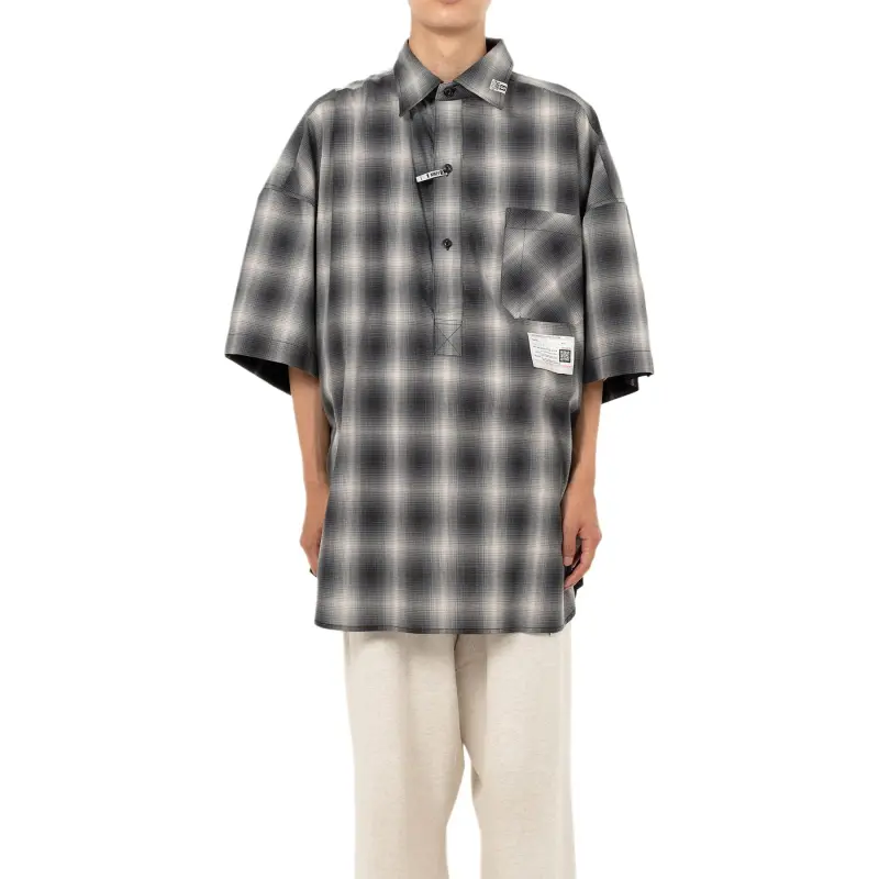 Maison Mihara Yasuhiro Double Layered Check Shirt-3