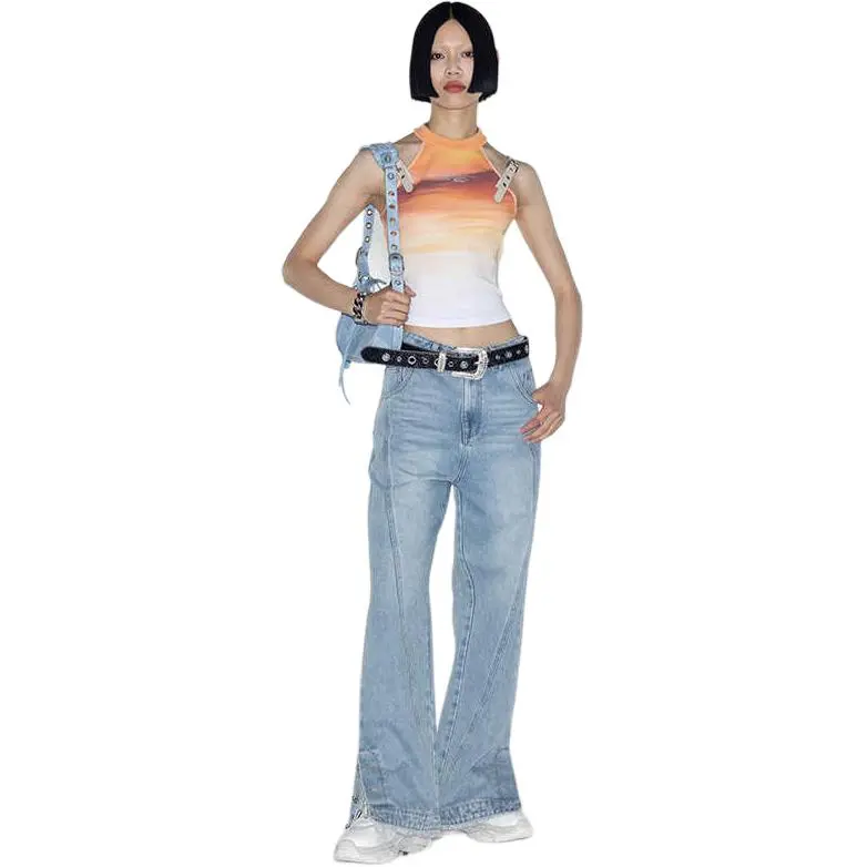 GIMING Jeans Women's Blue-4