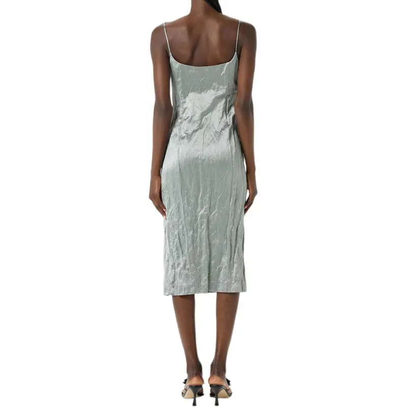 Blumarine Crinkled Satin Midi Dress-3