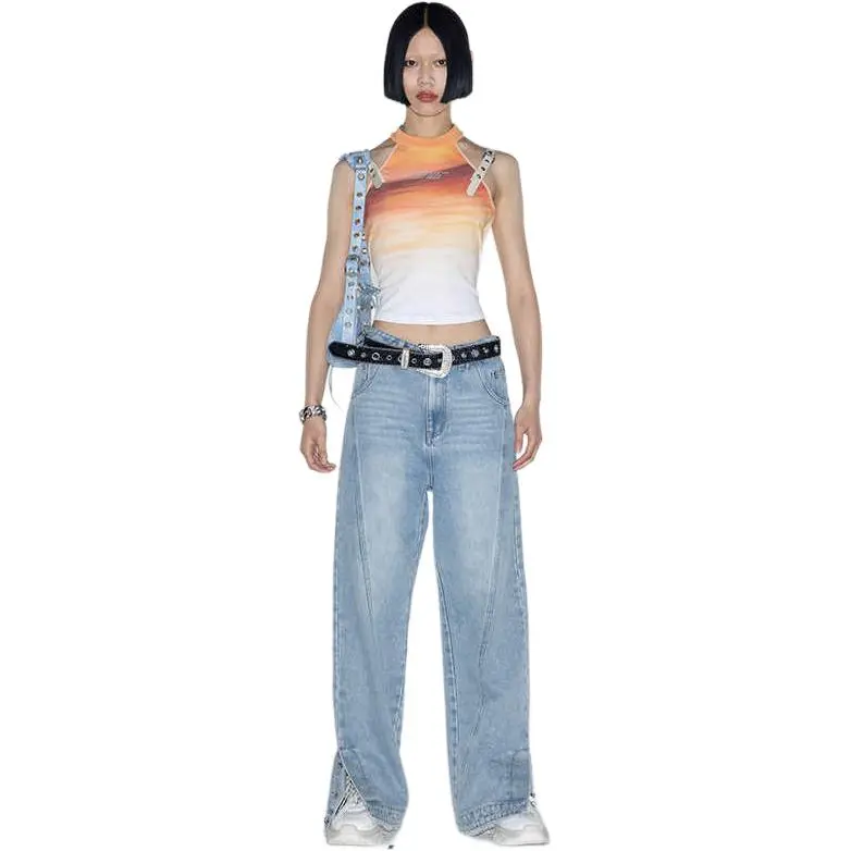 GIMING Jeans Women's Blue-2