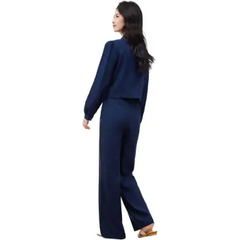 XINFEIYU Casual Suit Women's Navy Blue