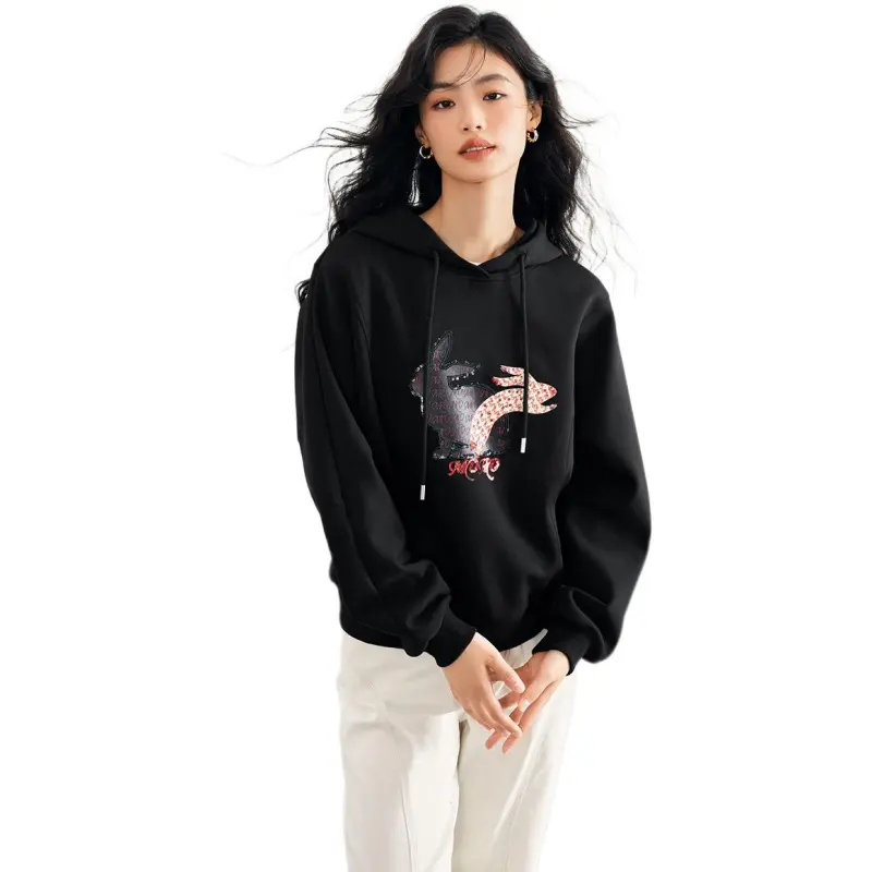 Mo Han Yi Mei Sweatshirt Women's Black-4