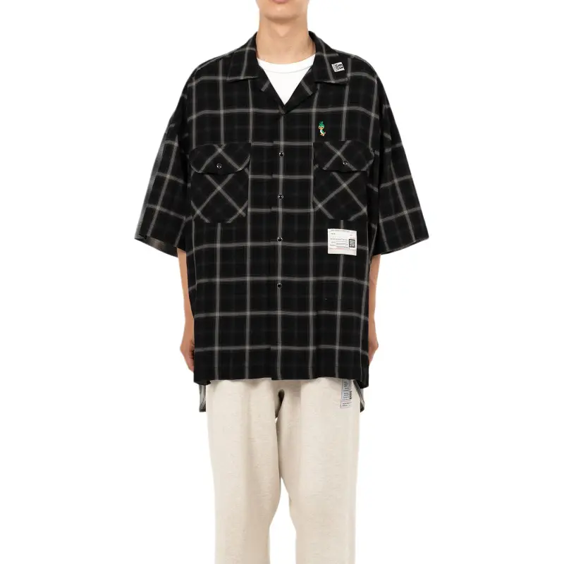 Maison Mihara Yasuhiro Double Layered Check Shirt-2