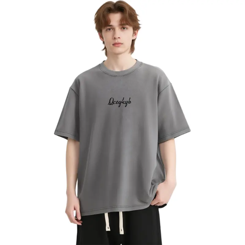 YK&YB T Shirts Unisex Washed Gray-5