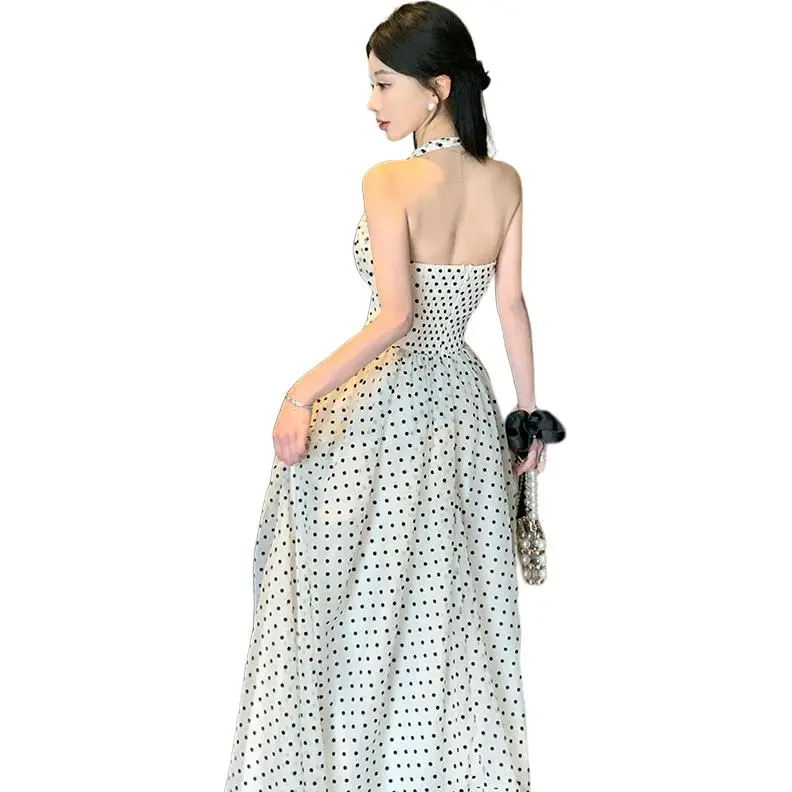 Dior Beauty Slip Dresses Women's Polka Dot Dress-2