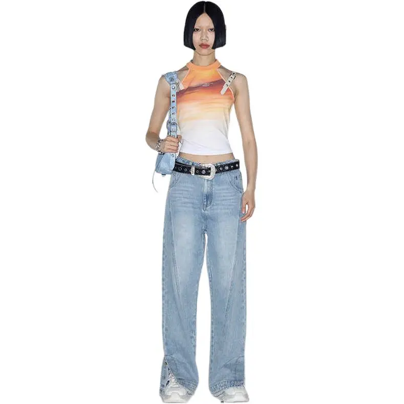 GIMING Jeans Women's Blue-3