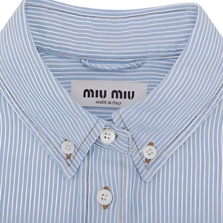 MIU MIU SS25 Shirt Women's Sapphire Blue-2