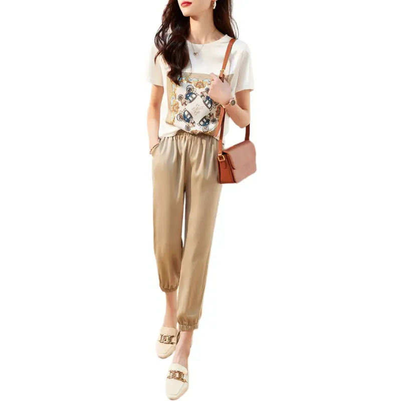Mo Han Yi Mei Casual Suit Women's Khaki-1
