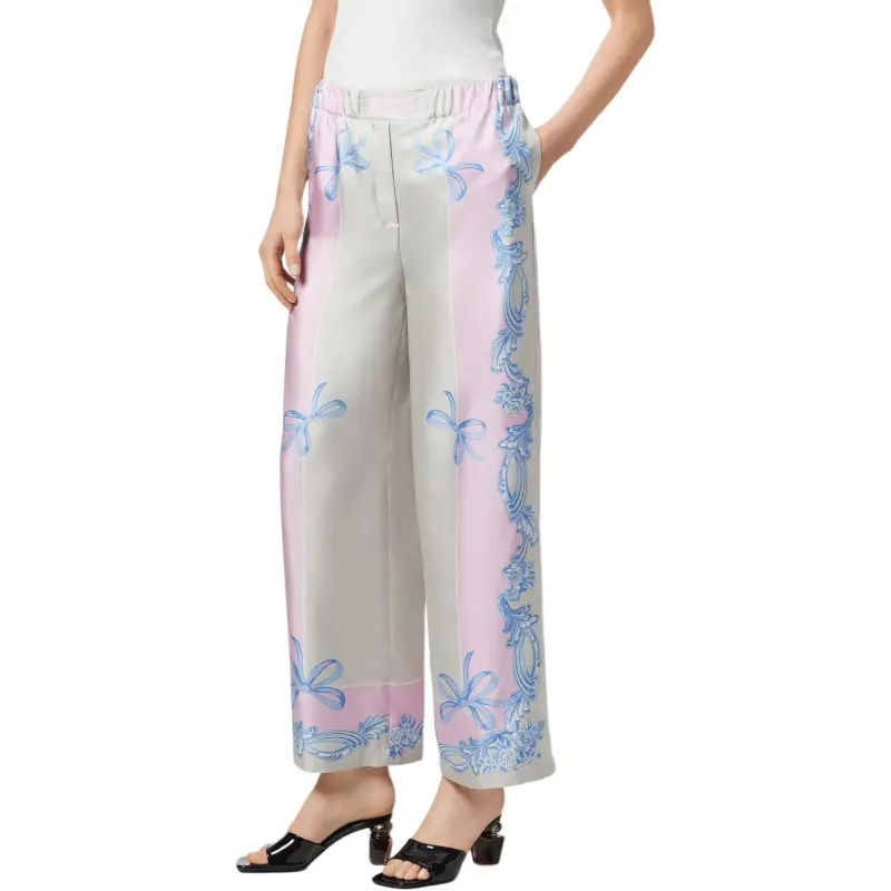 VERSACE Pattern Printed Wide Leg Trousers-3
