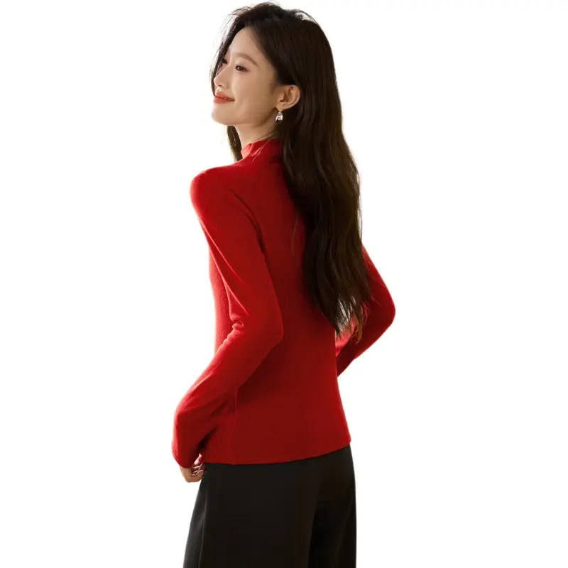 Mo Han Yi Mei Knitwear Women's Cherry Red-3