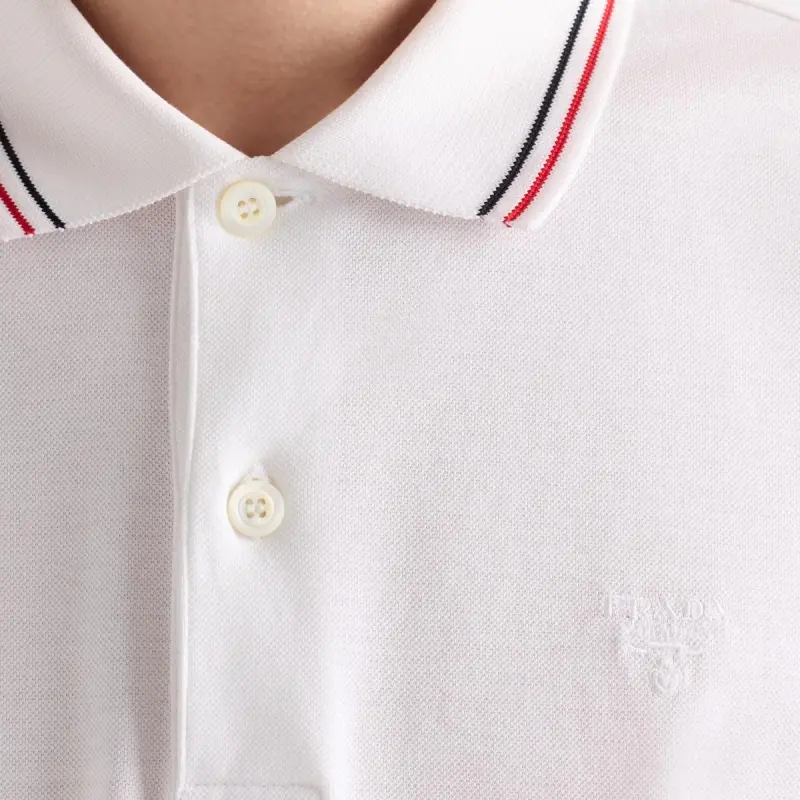 PRADA SS25 Polo Shirt Men's White-5