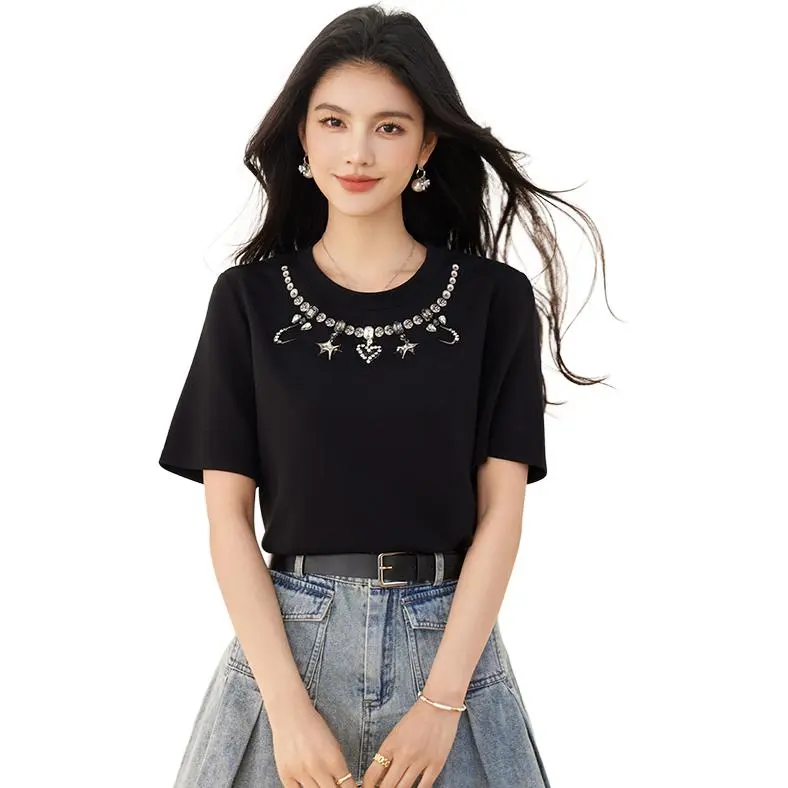 La Chapelle Regular T Shirt Women's Black-2