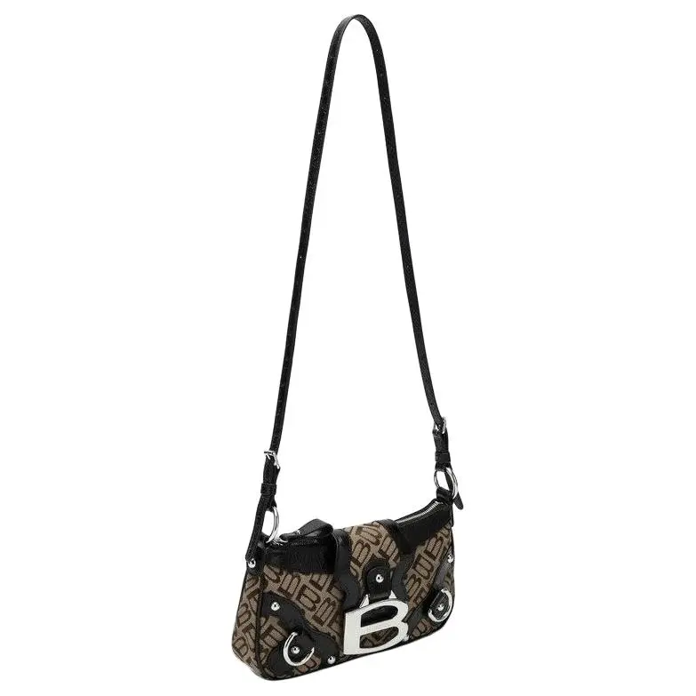 Balenciaga Esse Polyester Crossbody Bag, Shoulder Bag Trumpets Women's Khaki & Ebony Wood Color-1