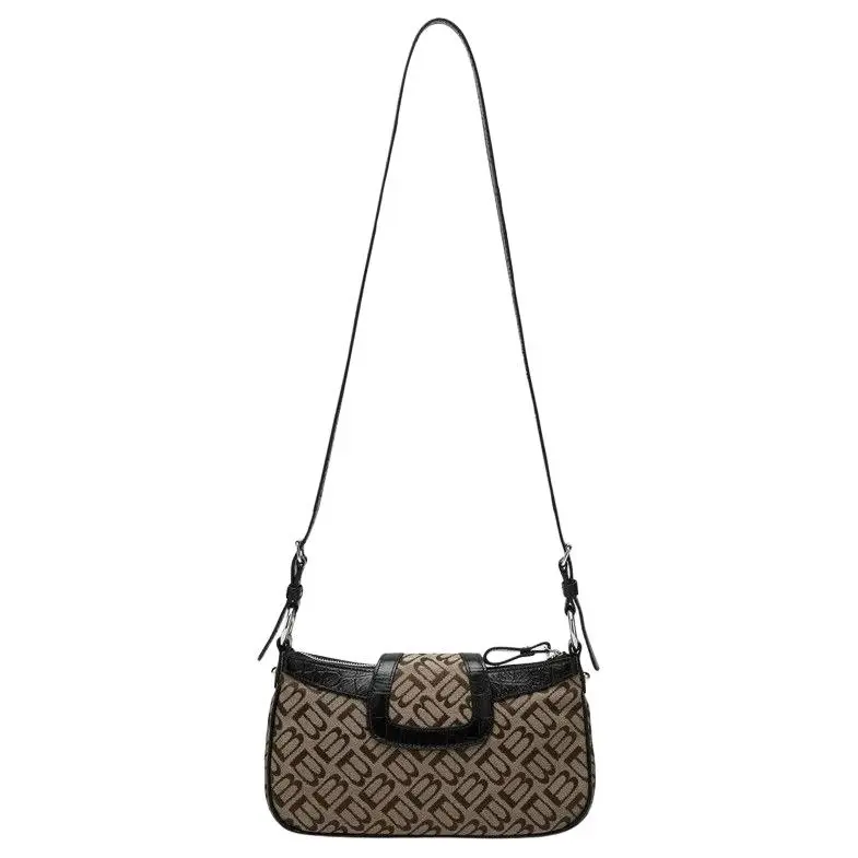 Balenciaga Esse Polyester Crossbody Bag, Shoulder Bag Trumpets Women's Khaki & Ebony Wood Color-2