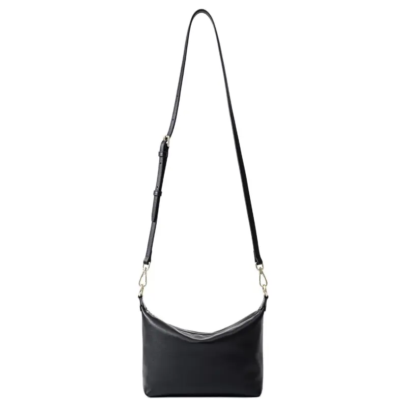 FION Cow Leather Shoulder Bag Regular Women's Classic Black-6