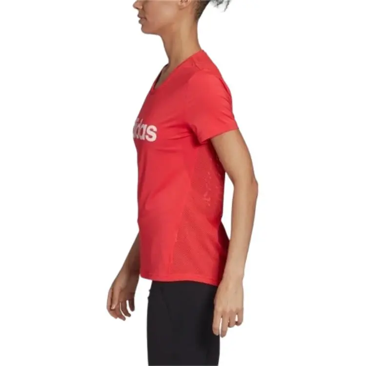Adidas T Shirt Women's Neon Red-5
