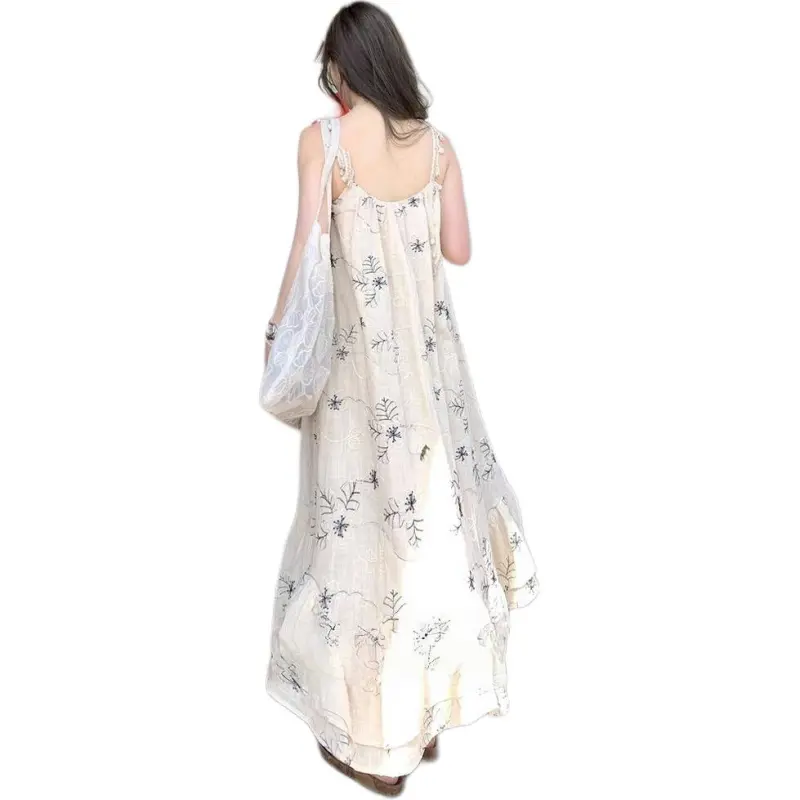 GOSO Slip Dresses Women's Beige-6