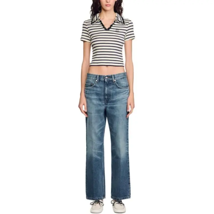 Sandro Striped Polo Shirt-3