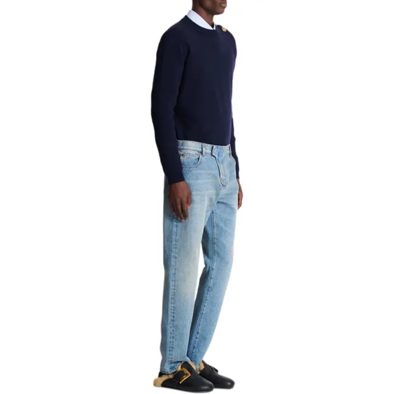 BALMAIN Jeans Men Blue-4