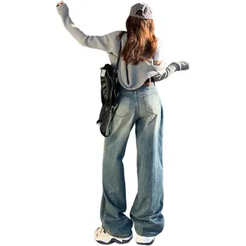 FHMY Jeans Women's Vintage Blue