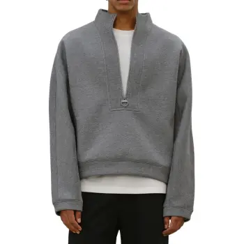Dupu Contracted Sweatshirt Unisex Gray