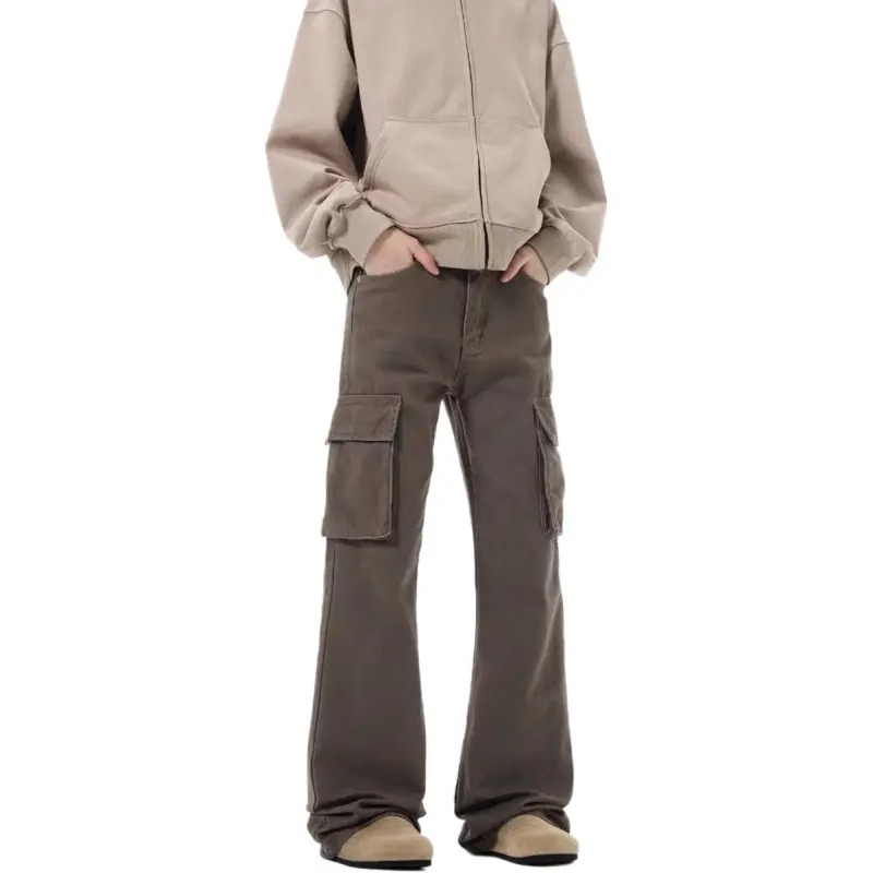 DAFK Casual Pants Men Brown -2