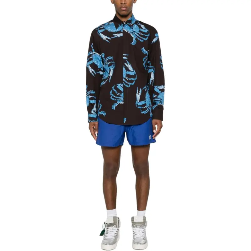 MSGM King Crab print Cotton Shirt-1