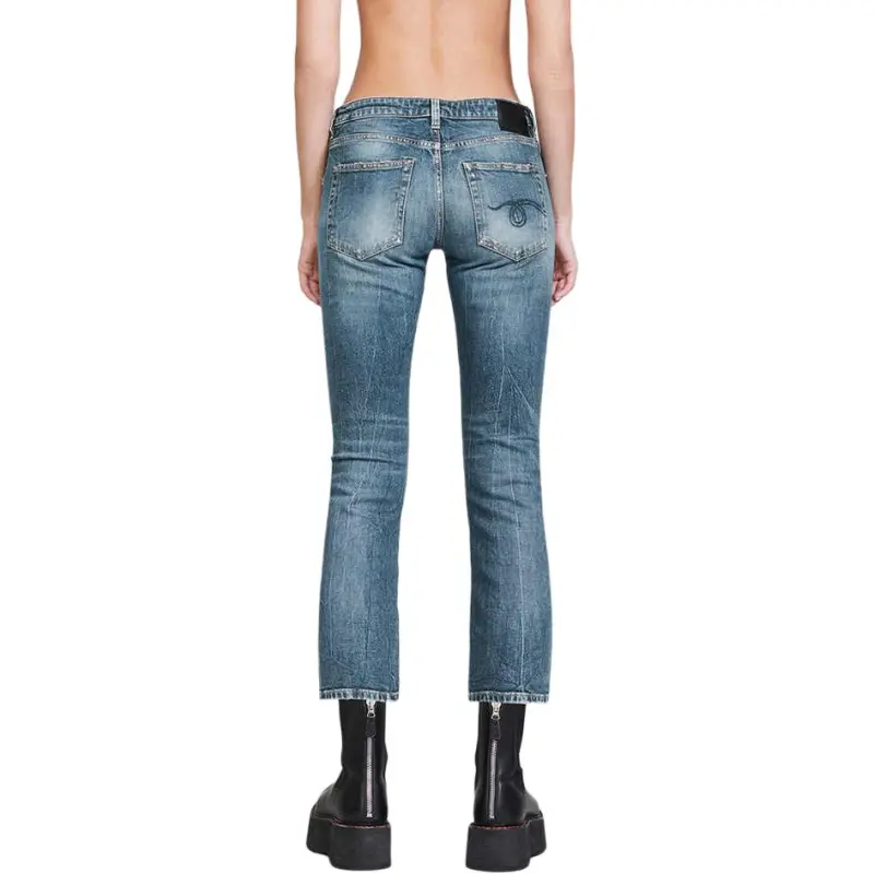 R13 Faded Cropped Jeans-2