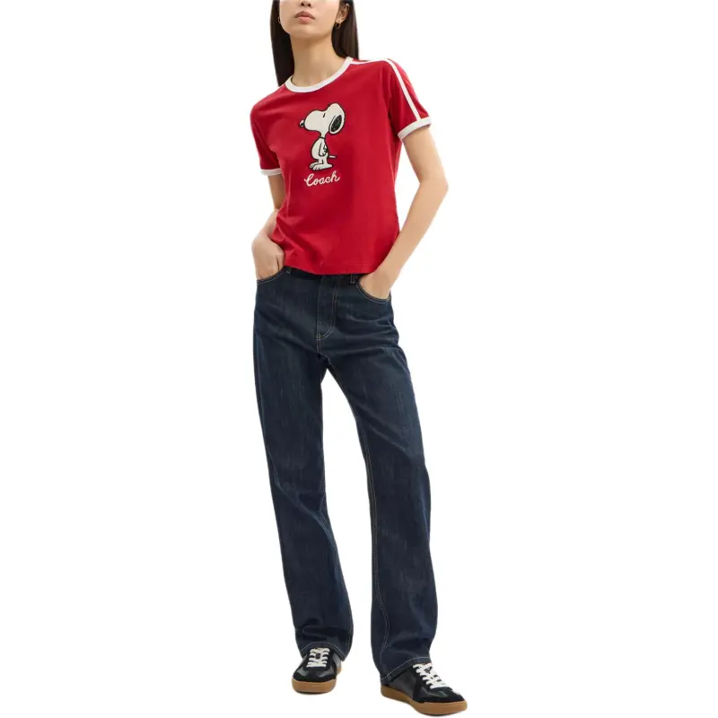 COACH x PEANUTS SS25 T Shirt Women's Red-1