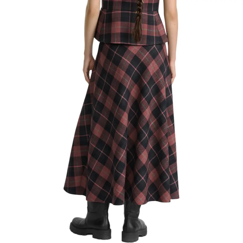 DIOR FW24 Skirt Women's Pink Gray Mix-2
